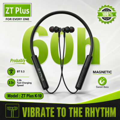 ZT Plus K-10 Wireless Bluetooth Neckband 60H